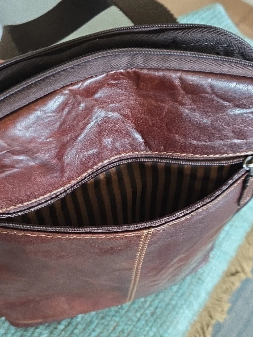 Jack Georges Small Brown Leather Backpack — Men